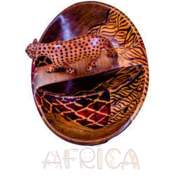 Mahogany 6-Inch Animal Bowl – 1 Animal Standing