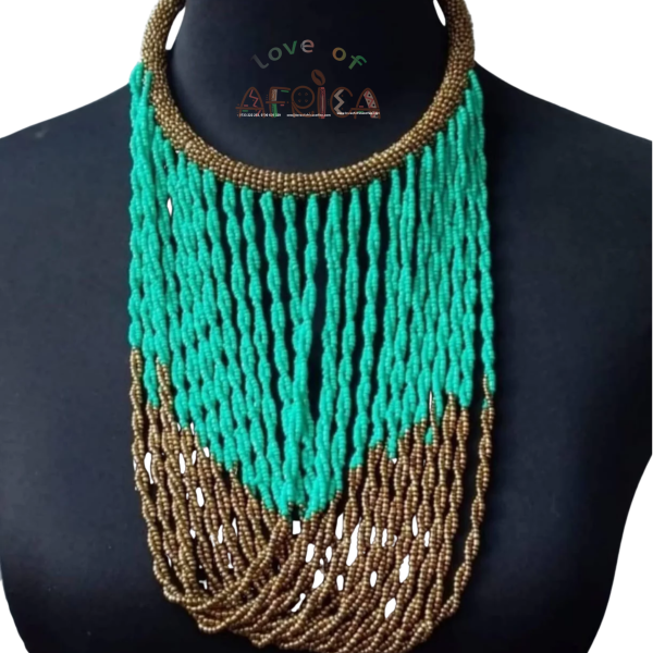 Beaded Twisted Layer Choker Necklace – Handcrafted Kenyan Jewelry