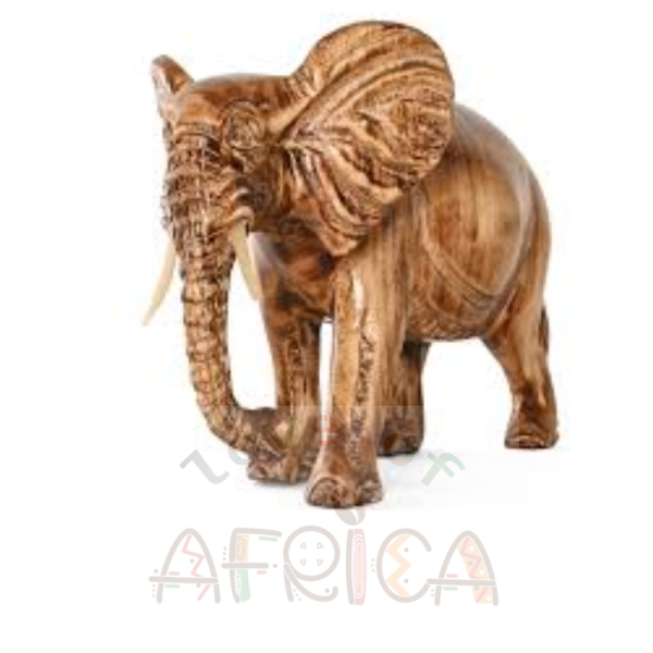 Large Elephant Sculpture – Jacaranda Wood