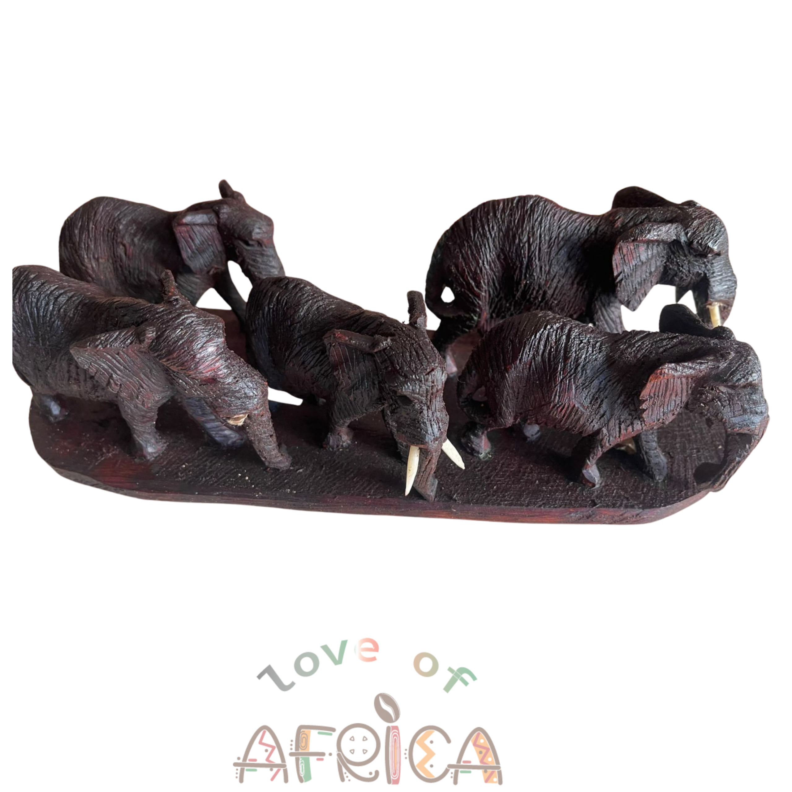 Mini Elephant Group on Base