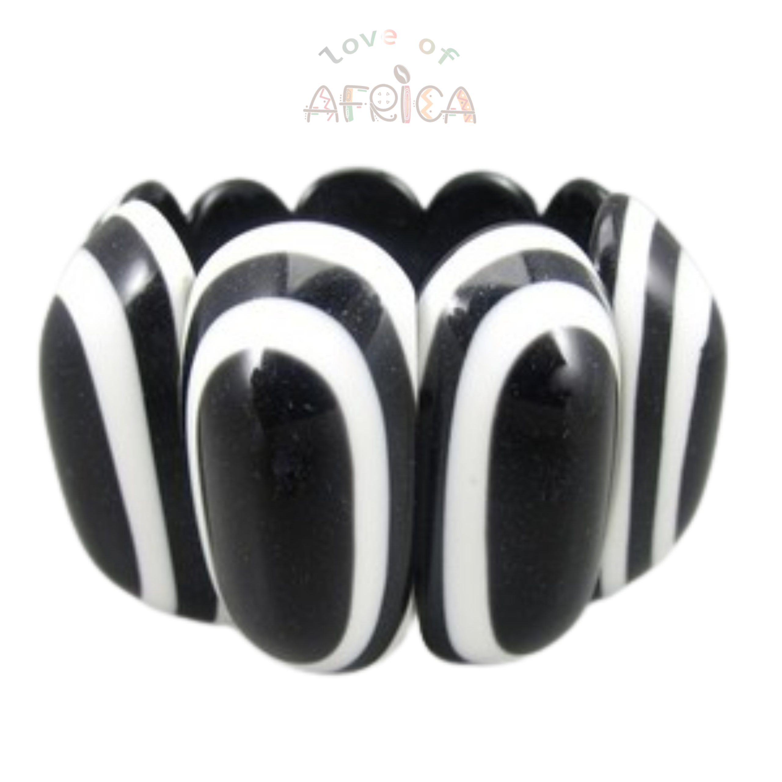 Handmade Cow Horn & Batik Bead Bracelet