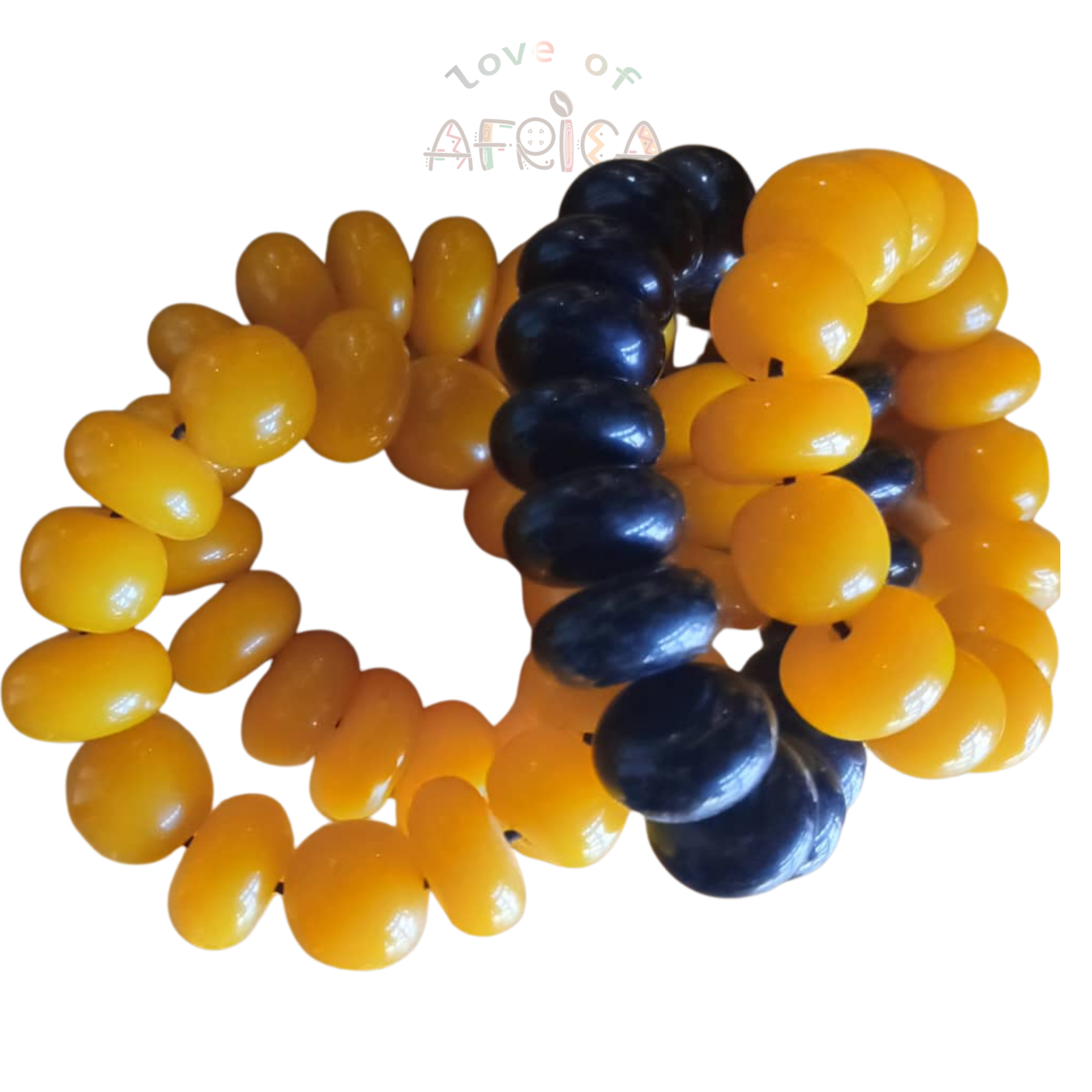 Natural Amber Chicken Oil Yellow Wax Bead Bracelet – Polished Wheel Design