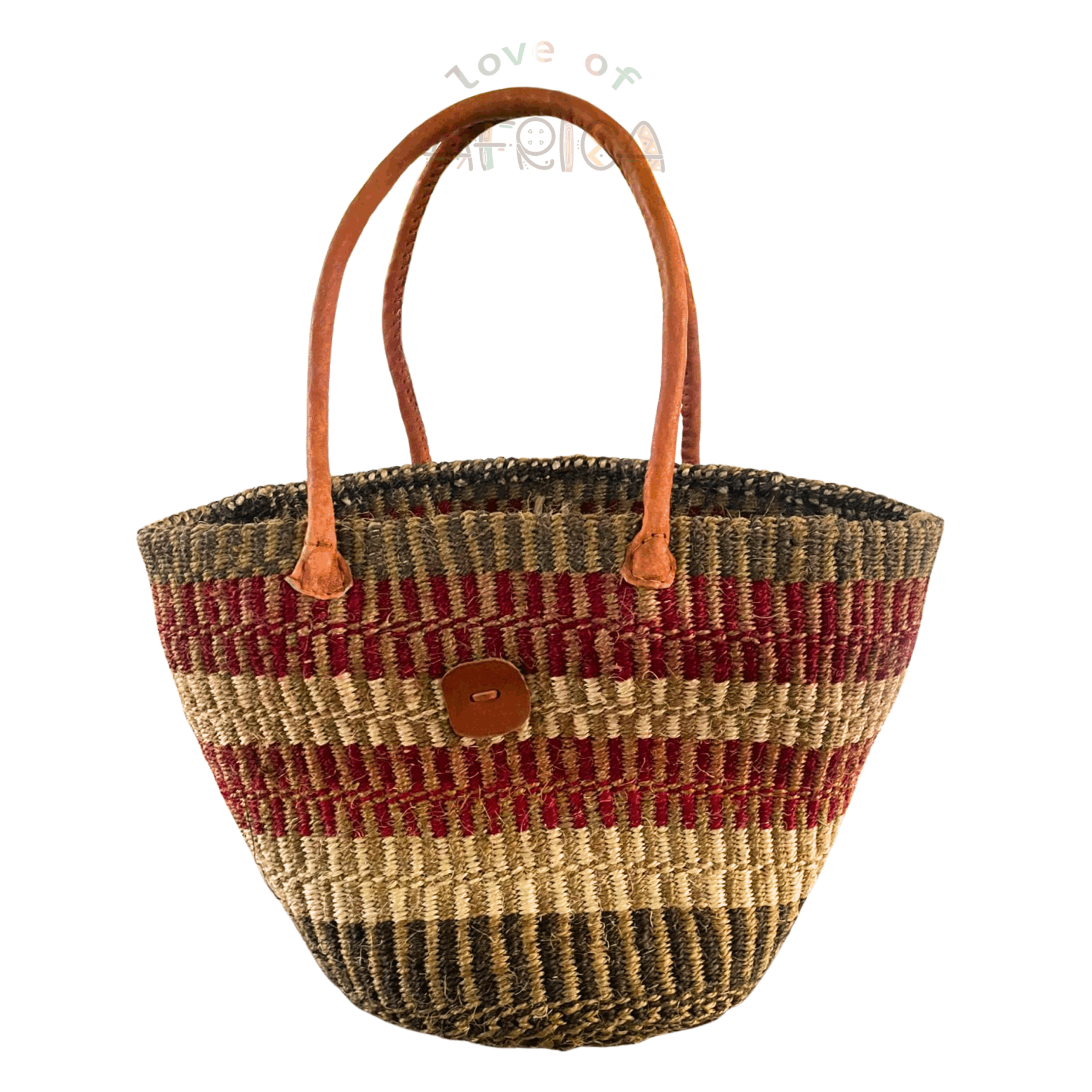 Eco-Friendly 14" Sisal Kiando with Leather Straps - Image 2