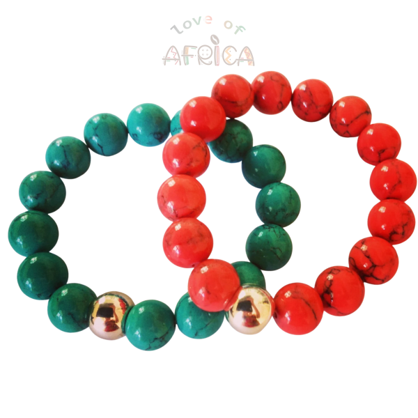 White Howlite Stone Stretch Bracelet